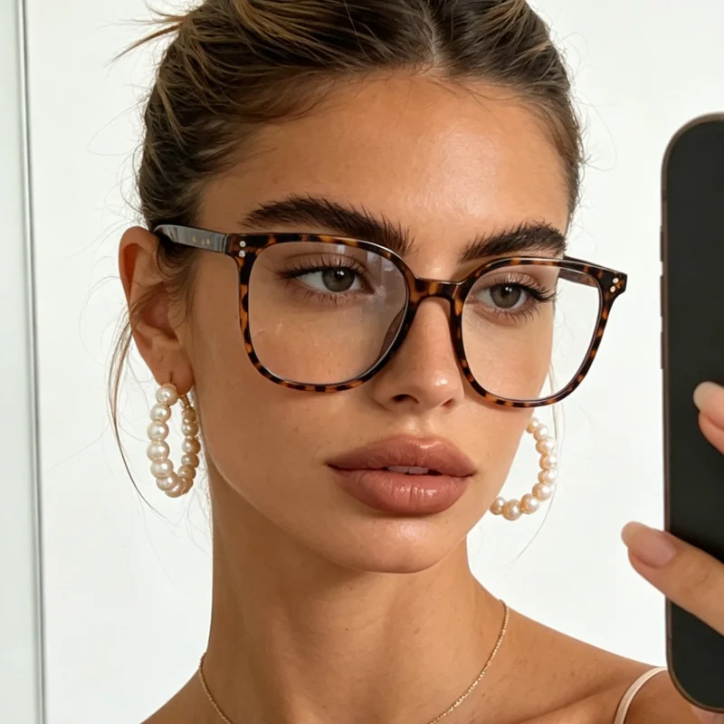 Premium tortoiseshell frame glasses G006