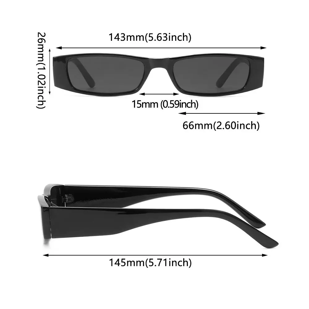 Women's Fashion Trending Eyewear Small Rectangle Sunglasses Retro G001 - Image 6