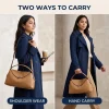 Luxury Soft Business Shoulder Bag, featuring adjustable shoulder strap, detachable waist belt and cotton lining - available in dark color options