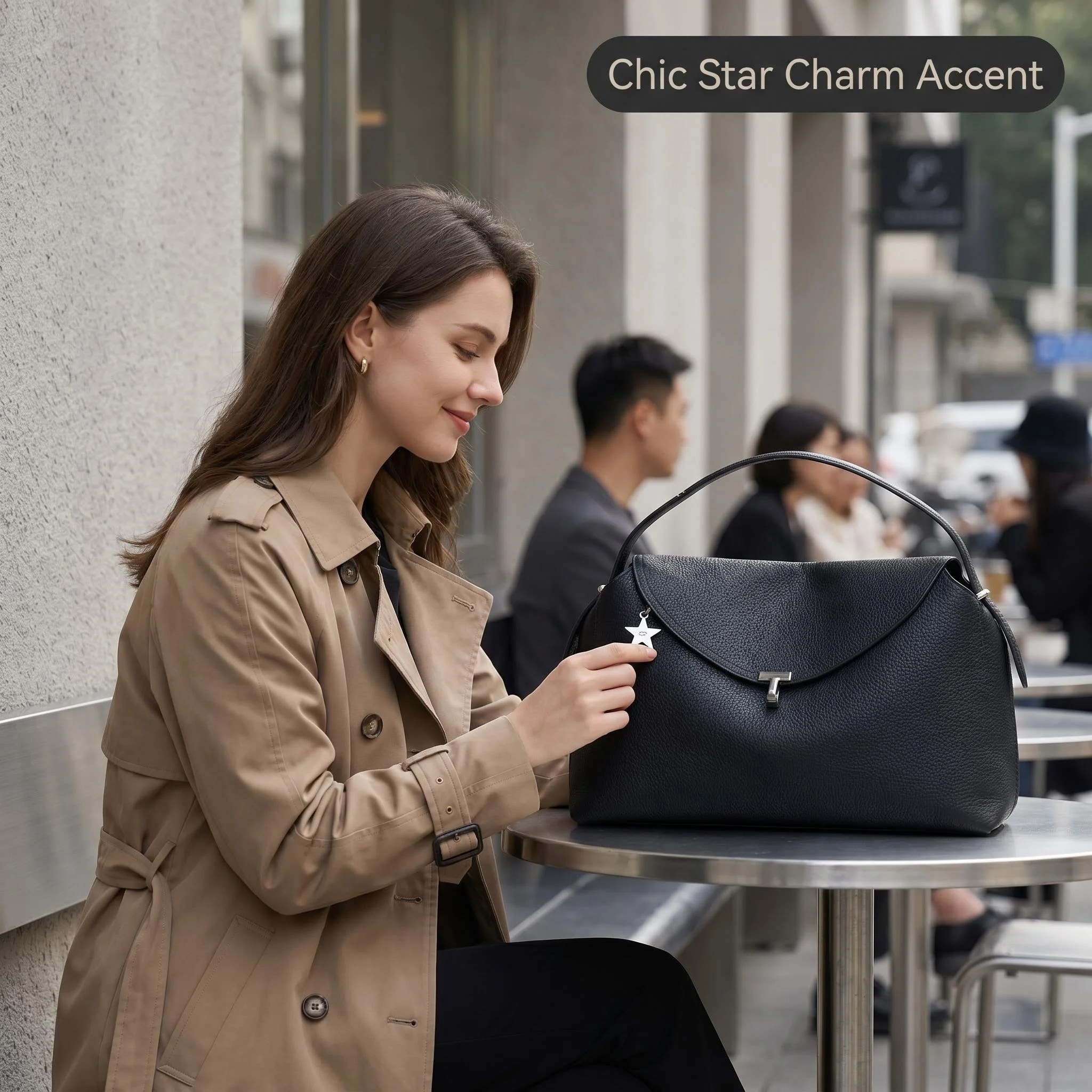 Luxury Soft Business Shoulder Bag, Featuring Adjustable Shoulder Strap, Detachable Waist Belt and Cotton Lining - Available in Dark Color Options - Image 2